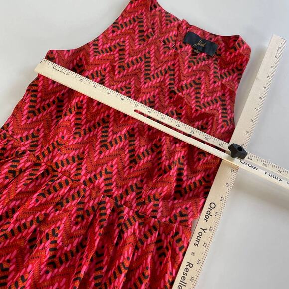 Jack BB Dakota Dress Women's Small Pink Red Chevron Keyhole‎ Mini - Picture 6 of 7